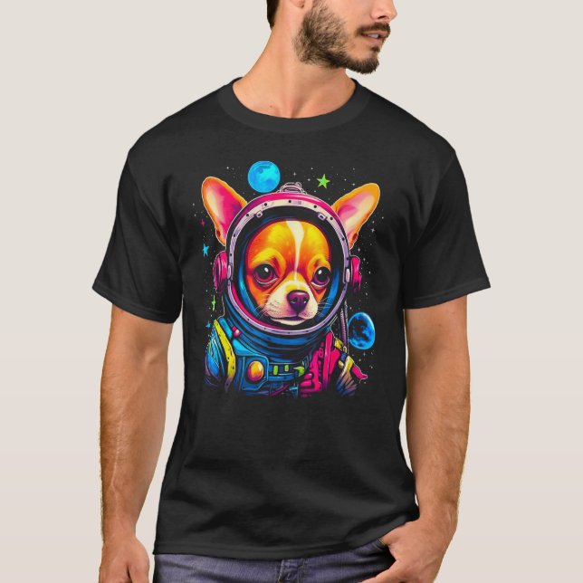 T-shirt Chihuahua Dog as Astronaut (Devant)