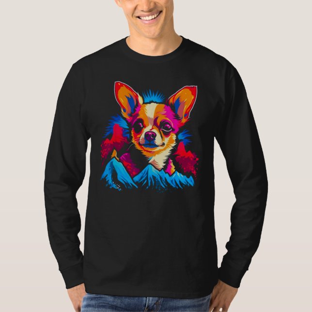 T-shirt Chihuahua Dog Mountain (Devant)