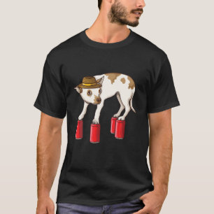 T-shirt Chihuahua En Casquette Équilibrage Sur Cans Mème