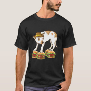 T-shirt Chihuahua En Équilibre Casquette Sur Hamburgers Da