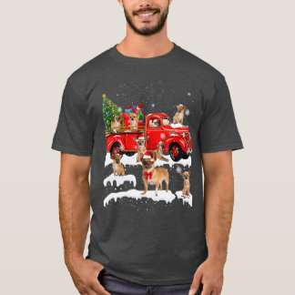 T-shirt Chihuahua équitation Camion Rouge Noël Joyeux Noël