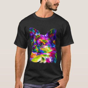 T-shirt Chihuahua Head Sur L'Art Pop Géométrique