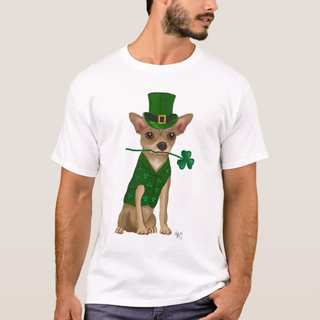 T-shirt Chihuahua Leprechaun (Devant)