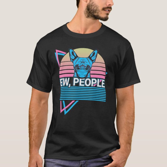 T-shirt Chihuahua Lover Retro Ew, People (Devant)