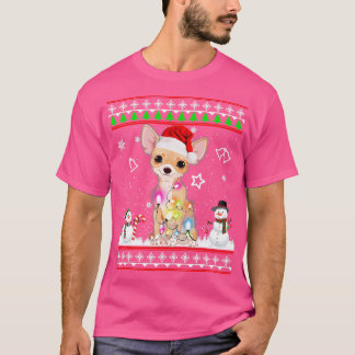 T-shirt Chihuahua - Lumière de chien de Noël