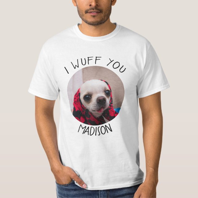 T-shirt Chihuahua mignon wuff vous aimez Valentines Person (Devant)