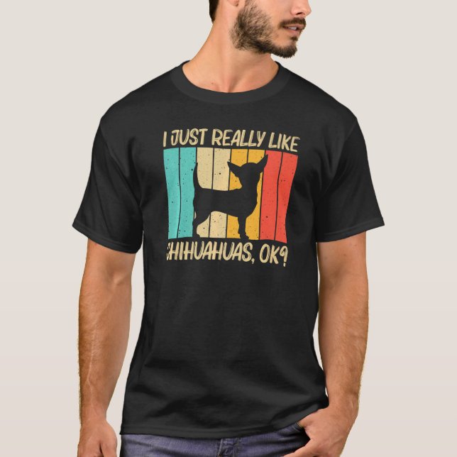 T-shirt Chihuahua mignonne pour hommes femmes Chihuahua ch (Devant)