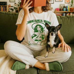 T-shirt Chihuahua Mom Social Club Femmes Amoureux de les c