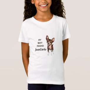 T-Shirt Chihuahua Mon meilleur ami Nom personnalisé T-shir