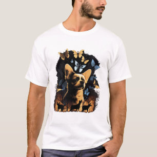 T-shirt Chihuahua Papillon mignon Chien Nature Femmes