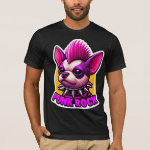 T-SHIRT CHIHUAHUA PUNK ROCK