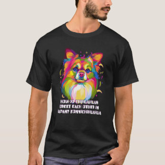 T-shirt Chihuahua salue le Japon Konnichihuahua Chiwawa Hu