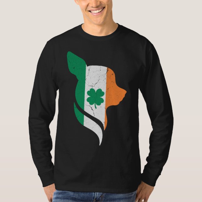 T-shirt Chihuahua Shamrock C Jour de la Saint Patrick (Devant)