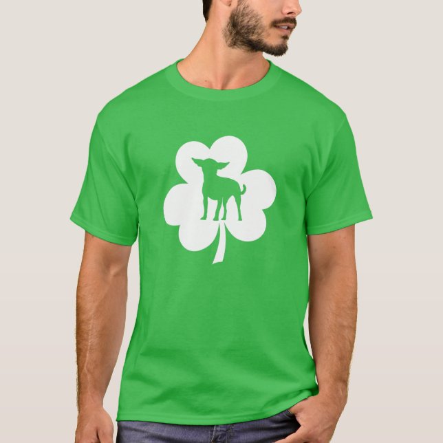 T-shirt Chihuahua St. Patrick's Day Chien Momma Chien Papa (Devant)