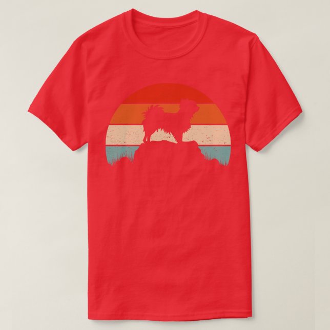 T-shirt Chihuahua Sunset Retro (Design devant)