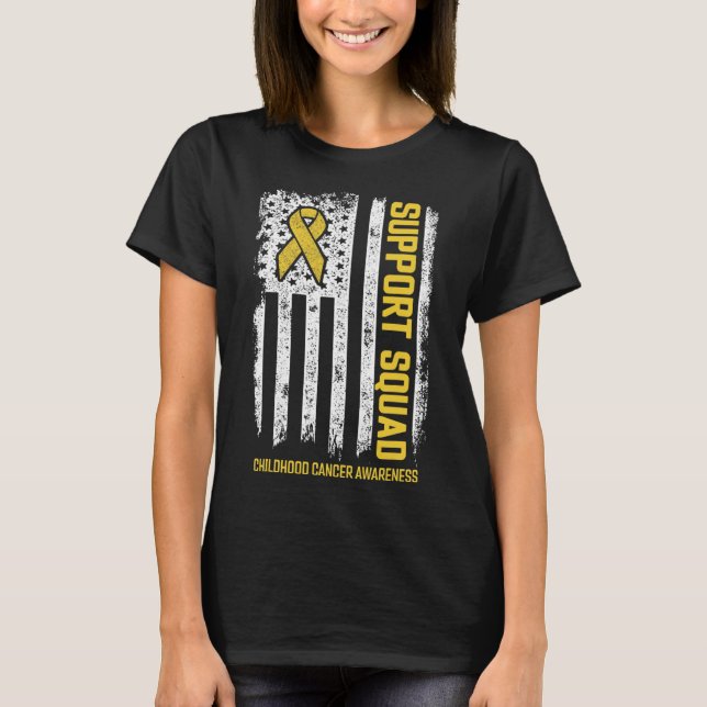 T-shirt Childhood Cancer Support Squad Childhood Cancer Aw (Devant)