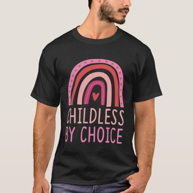 T-shirt Childless By Choice Trendy Bohemian Rainbow Boho S (Devant)