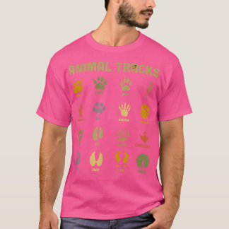 T-shirt Childrens Kids Wild Animal Tracks Childrens Learni