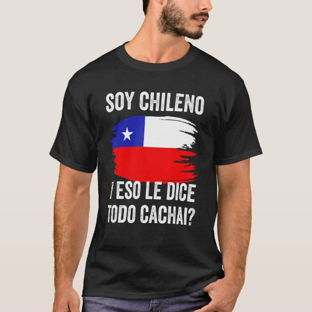 T-shirt Chile Chilean Flag Map Pride Chileno Camiseta Cach (Devant)