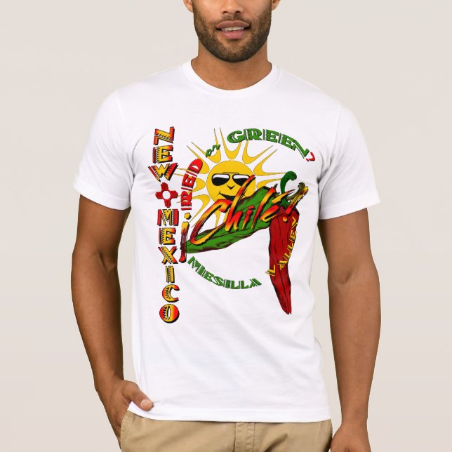 T-shirt Chilé, rouge ou vert du Nouveau Mexique ? (Devant)