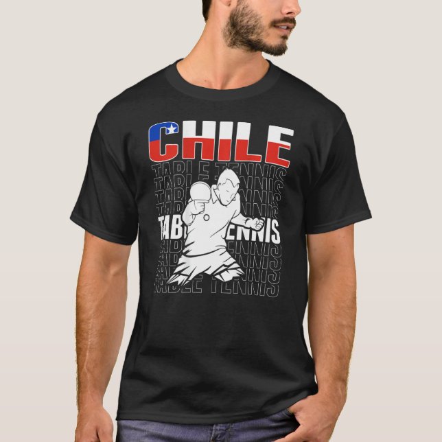 T-shirt Chile Table Tennis   Support Chilean Ping Pong Tea (Devant)