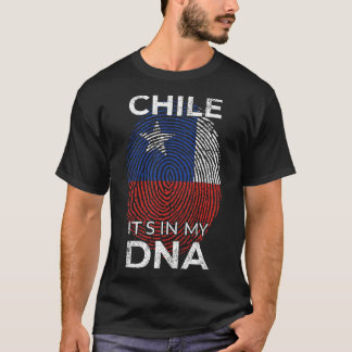 T-shirt Chili ADN Drapeau Patrimoine chilien Hispanique Ra