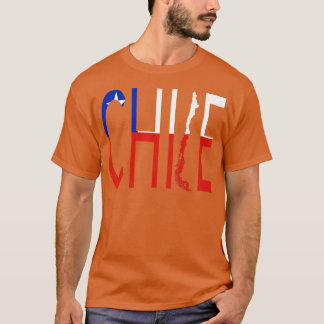 T-shirt Chili Carte Drapeau Chilien