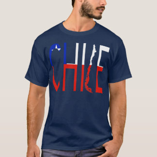 T-shirt Chili Carte Drapeau Chilien