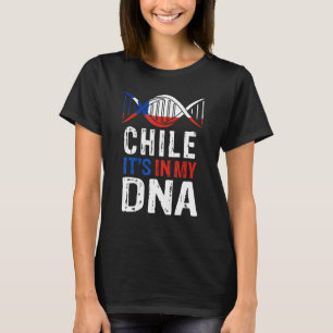 T-shirt Chili C'est Dans Mon ADN Drapeau Du Chili Fier D'ê