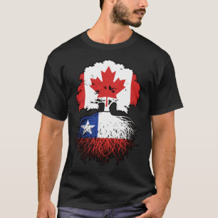 T-shirt Chili Chilien Canada Drapeau des racines d'arbres