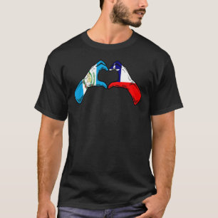 T-shirt Chili Guatemala Drapeau Chilien Guatémala Coeur