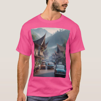 T-shirt Chill 1970S Padang Panjang Ai Artwork Colorful Ro