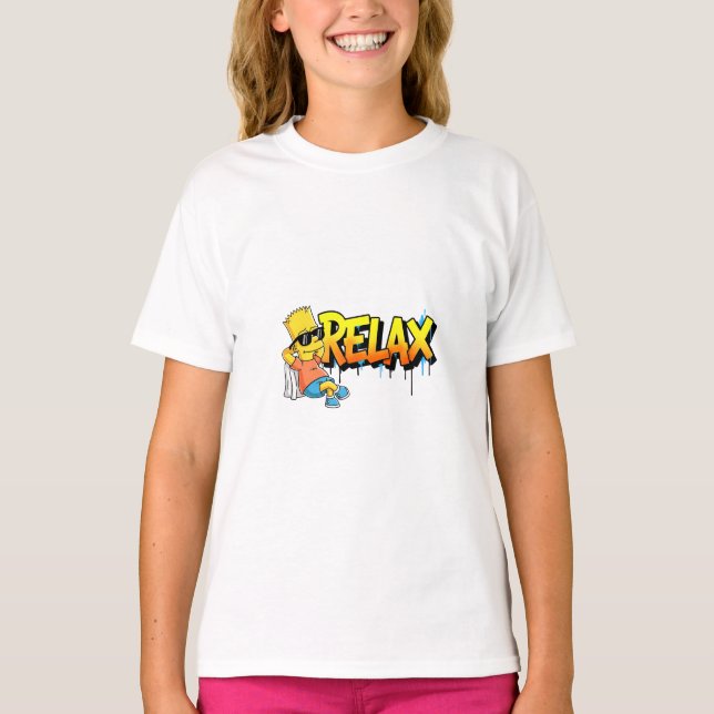 T-shirt Chill Bart Relax Graffiti Urban Style Graphic Tee (Devant)