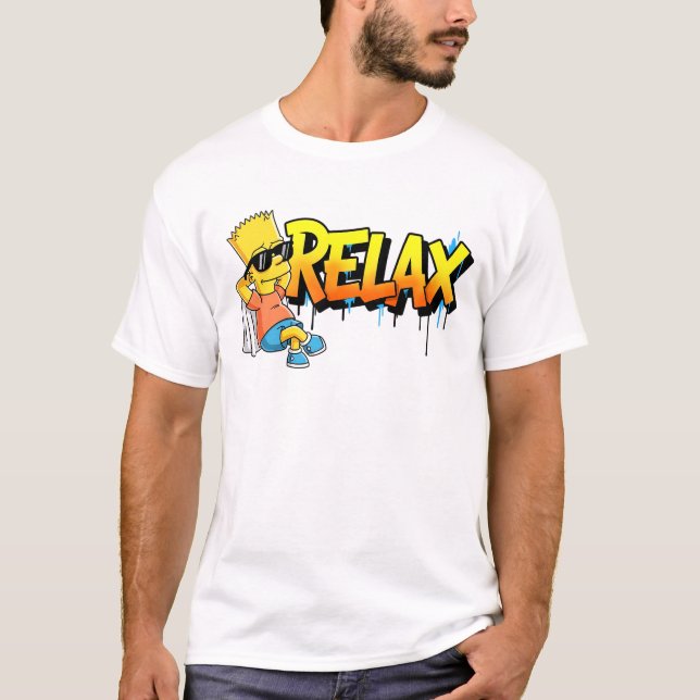 T-shirt Chill Bart Relax Graffiti Urban Style Graphic Tee (Devant)