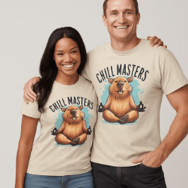 T-shirt Chill Masters Capybara Shirt – Zen Animal Meditati