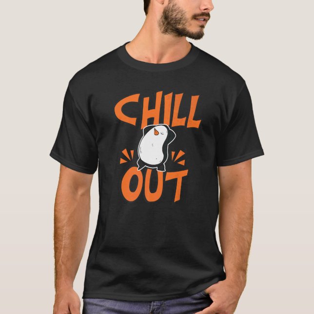 T-shirt Chill Out Femmes Hangout Penguin Love (Devant)