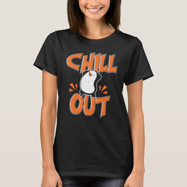 T-shirt Chill Out  Women Hangout Penguin Love 1 (Devant)