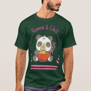 T-shirt Chill Ramen Anime nouilles Kawaii Panda japonais S