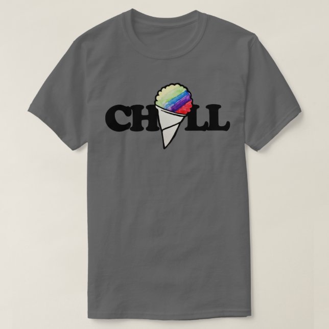 T-shirt Chill rétro 80s cône de neige (Design devant)