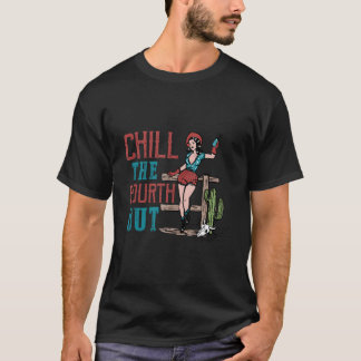 T-shirt Chill The Fourth Out Western Cow Happy 4Th Of July