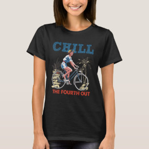 T-shirt Chill The Quatrième Out Retro Bicycle Girl Happy 4