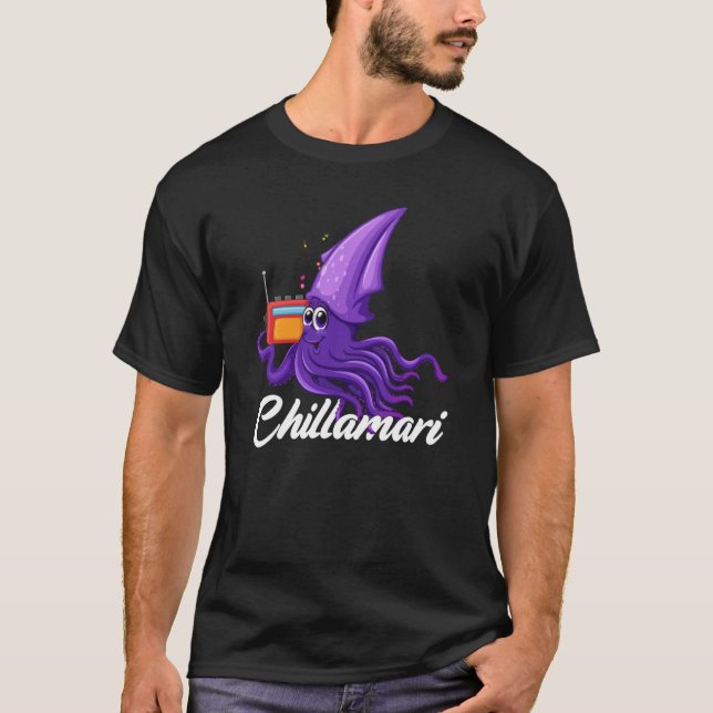 T-shirt Chillamari Calamari Sea Squid Tentacles (Devant)