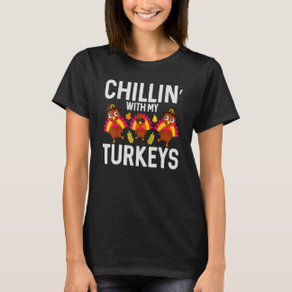 T-shirt Chillat Avec Mes Déchets Fun Thanksgiving Famille
