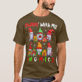 T-shirt Chillat' Avec Mes Gnomies Mignonnes Si Gnomes Xmas