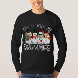 T-shirt Chillère de Noël Snowman avec mes neiges moches