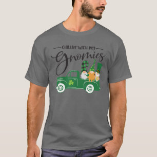 T-shirt Chillin' Avec Mes Gnomes Avec Le Vieux Jour de la 