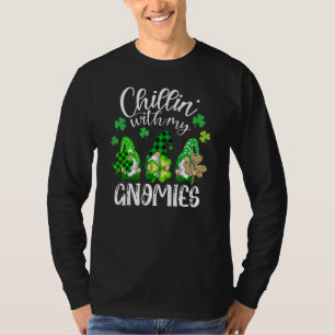 T-shirt Chillin Avec Mes Gnomes Leopard Buffalo Plaid St P