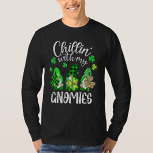 T-shirt Chillin Avec Mes Gnomes Leopard Buffalo Plaid St P