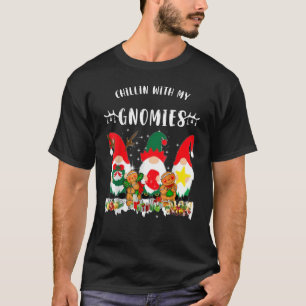 T-shirt Chillin Avec Mes Gnomes Noël Noël Noël Joyeux Pyja