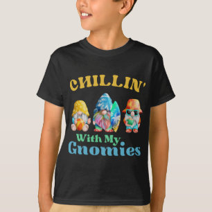 T-shirt Chillin avec mes gnomes Plage gnomes avec surf